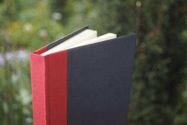 Preview: tagebuch einfarbig roter leinen